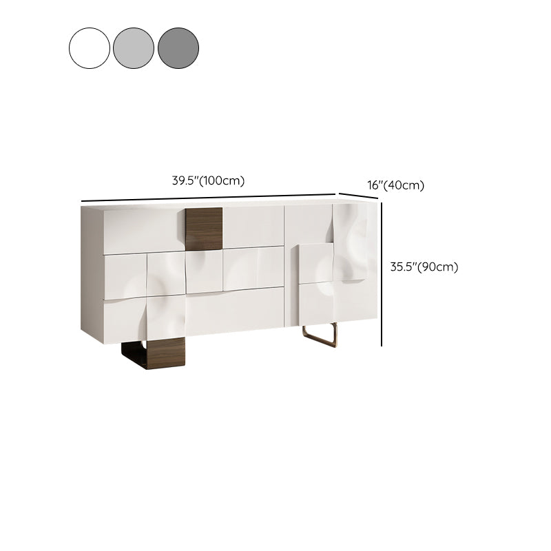 Cassetti di stoccaggio in legno massiccio in stile nordico mobile in bianco