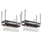 Metal Industrial Wine Holder Rack Hanging with Glass Holder and Storage Shelf Black 2 Piece Set Clearhalo 'furn' 'furn_wine_racks' 'Furniture' 'Kitchen & Dining Furniture' 'Wine Racks' 'wine_racks' 7807702