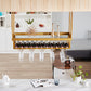 Metal Industrial Wine Holder Rack Hanging with Glass Holder and Storage Shelf Clearhalo 'furn' 'furn_wine_racks' 'Furniture' 'Kitchen & Dining Furniture' 'Wine Racks' 'wine_racks' 7807703