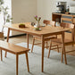 Moderne massief houten rechthoekige ruimtebesparende eettafel met 4 poten
