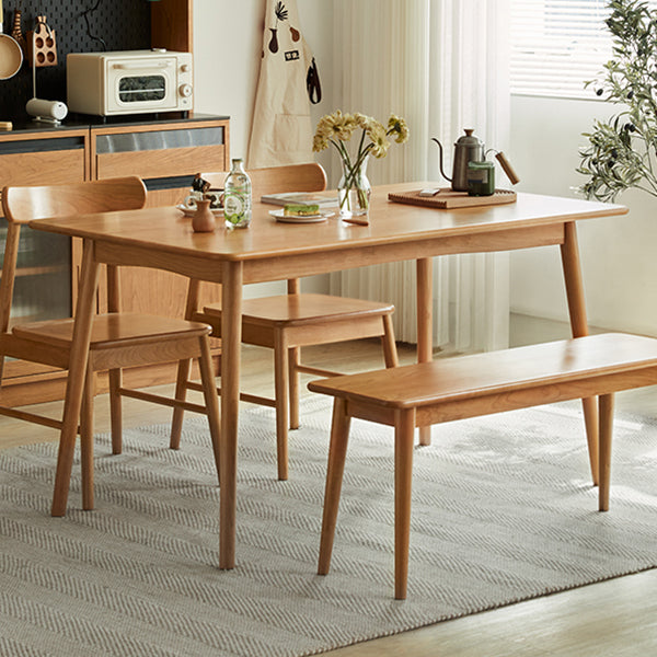Moderne massief houten rechthoekige ruimtebesparende eettafel met 4 poten