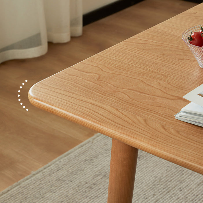 Moderne massief houten rechthoekige ruimtebesparende eettafel met 4 poten