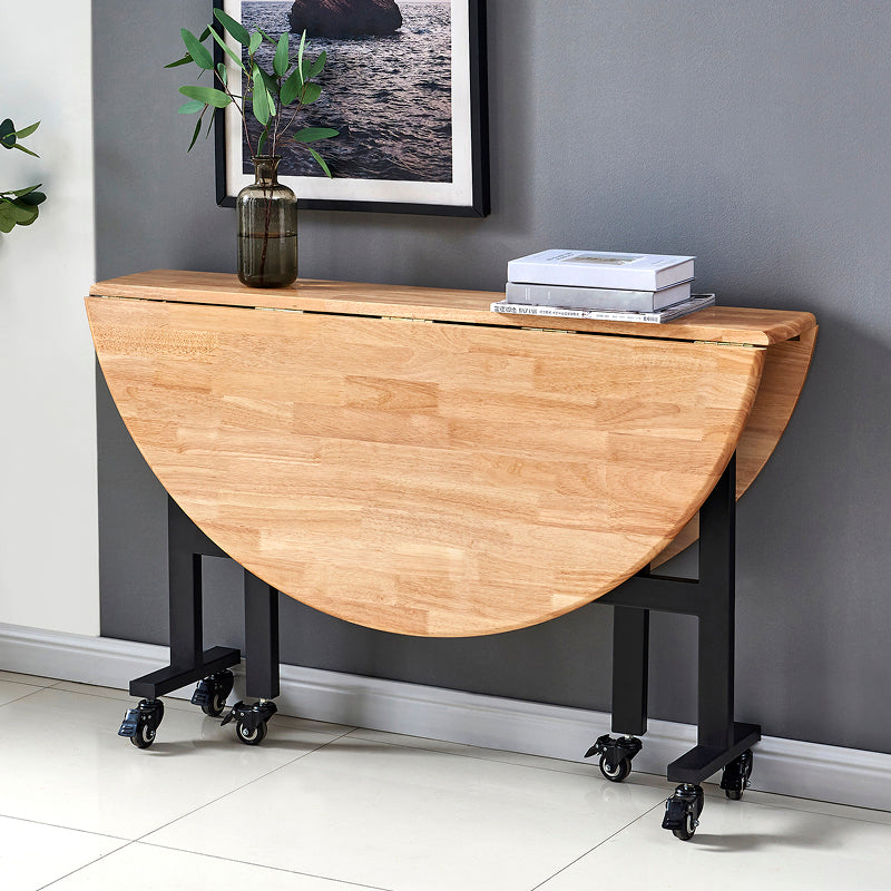 Modern Style Round Solid Wood Dining Table in Natural Color for Dining Room Clearhalo 'Dining Tables & Seating' 'Dining Tables' 'dining_table' 'furn' 'furn_dining_table' 'Furniture' 'Kitchen & Dining Furniture' 7807739