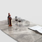 Contemporary Stone Rectangular Dining Table with 4 Steel Foot Clearhalo 'Dining Tables & Seating' 'Dining Tables' 'dining_table' 'furn' 'furn_dining_table' 'Furniture' 'Kitchen & Dining Furniture' 7807788