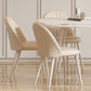 Modern Round Stone Dining Table Extendable for Small Spaces in White Clearhalo 'Dining Tables & Seating' 'Dining Tables' 'dining_table' 'furn' 'furn_dining_table' 'Furniture' 'Kitchen & Dining Furniture' 7807831