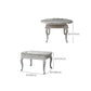 Round Faux Marble 4 Legs Dining Site Table in White with Drop-Leaf Clearhalo 'Dining Tables & Seating' 'Dining Tables' 'dining_table' 'furn' 'furn_dining_table' 'Furniture' 'Kitchen & Dining Furniture' 7807908