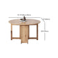 Simplicity Style Round Solid Wood Dining Site Table with Drop-Leaf Clearhalo 'Dining Tables & Seating' 'Dining Tables' 'dining_table' 'furn' 'furn_dining_table' 'Furniture' 'Kitchen & Dining Furniture' 7807982