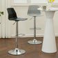 Taburete de bar ajustable de plástico estilo moderno con patas de metal