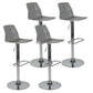 Taburete de bar ajustable de plástico estilo moderno con patas de metal