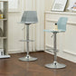 Taburete de bar ajustable de plástico estilo moderno con patas de metal