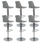 Taburete de bar ajustable de plástico estilo moderno con patas de metal