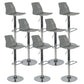 Taburete de bar ajustable de plástico estilo moderno con patas de metal