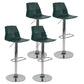Taburete de bar ajustable de plástico estilo moderno con patas de metal
