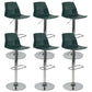 Taburete de bar ajustable de plástico estilo moderno con patas de metal