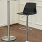 Taburete de bar ajustable de plástico estilo moderno con patas de metal