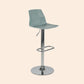 Taburete de bar ajustable de plástico estilo moderno con patas de metal