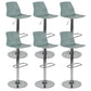 Taburete de bar ajustable de plástico estilo moderno con patas de metal