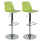 Taburete de bar ajustable de plástico estilo moderno con patas de metal