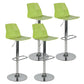 Taburete de bar ajustable de plástico estilo moderno con patas de metal