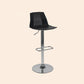Taburete de bar ajustable de plástico estilo moderno con patas de metal