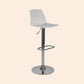 Taburete de bar ajustable de plástico estilo moderno con patas de metal
