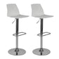 Taburete de bar ajustable de plástico estilo moderno con patas de metal