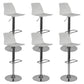 Taburete de bar ajustable de plástico estilo moderno con patas de metal