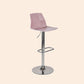 Taburete de bar ajustable de plástico estilo moderno con patas de metal