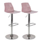 Taburete de bar ajustable de plástico estilo moderno con patas de metal