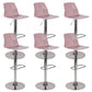 Taburete de bar ajustable de plástico estilo moderno con patas de metal