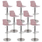 Taburete de bar ajustable de plástico estilo moderno con patas de metal
