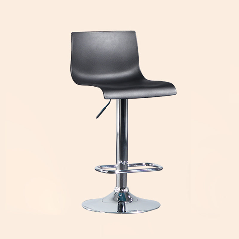Taburete de bar ajustable de plástico estilo moderno con patas de metal