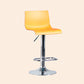 Taburete de bar ajustable de plástico estilo moderno con patas de metal