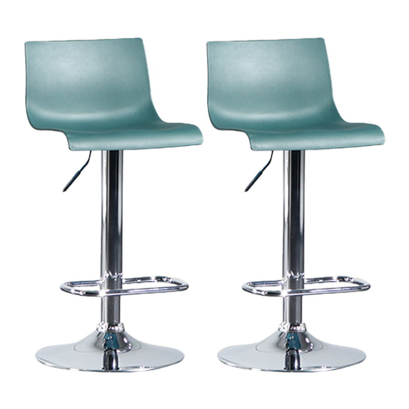 Taburete de bar ajustable de plástico estilo moderno con patas de metal