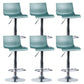 Taburete de bar ajustable de plástico estilo moderno con patas de metal