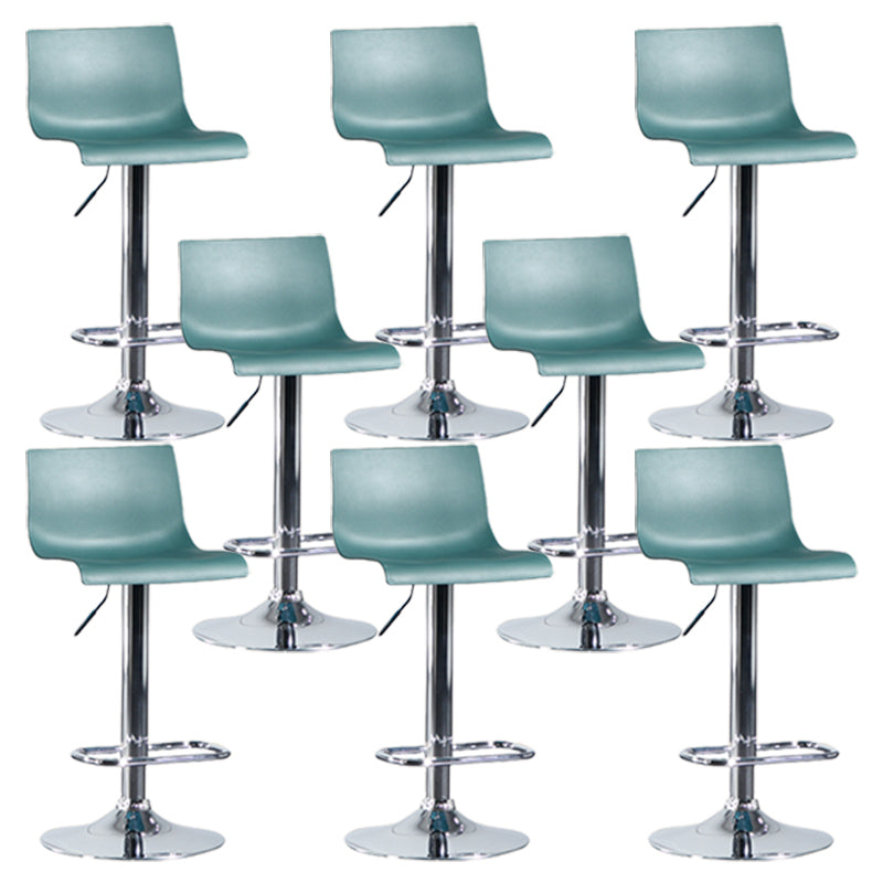 Taburete de bar ajustable de plástico estilo moderno con patas de metal