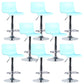 Taburete de bar ajustable de plástico estilo moderno con patas de metal