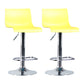 Taburete de bar ajustable de plástico estilo moderno con patas de metal