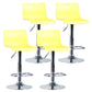 Taburete de bar ajustable de plástico estilo moderno con patas de metal