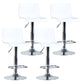 Taburete de bar ajustable de plástico estilo moderno con patas de metal