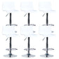 Taburete de bar ajustable de plástico estilo moderno con patas de metal