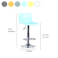 Taburete de bar ajustable de plástico estilo moderno con patas de metal