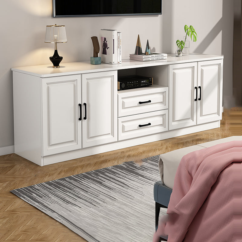 Wooden TV Stand Console Scandinavian Media Console with Drawers