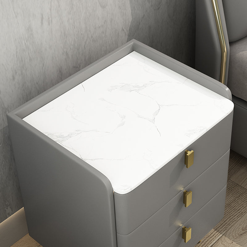 Glam Drawers Included Accent Table Nightstand 22.5" Tall with Legs Clearhalo 'Bedroom Furniture' 'furn' 'furn_night_stand' 'Furniture' 'night_stand' 'Nightstands' 7808374