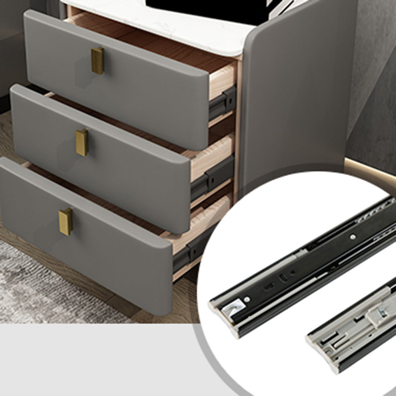 Glam Drawers Included Accent Table Nightstand 22.5" Tall with Legs Clearhalo 'Bedroom Furniture' 'furn' 'furn_night_stand' 'Furniture' 'night_stand' 'Nightstands' 7808378