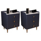 Glam Drawers Included Accent Table Nightstand 22.5" Tall with Legs Blue 2 Piece Set Clearhalo 'Bedroom Furniture' 'furn' 'furn_night_stand' 'Furniture' 'night_stand' 'Nightstands' 7808386