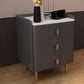 Glam Drawers Included Accent Table Nightstand 22.5" Tall with Legs Dark Gray 1 Piece Clearhalo 'Bedroom Furniture' 'furn' 'furn_night_stand' 'Furniture' 'night_stand' 'Nightstands' 7808393