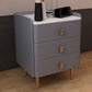 Glam Drawers Included Accent Table Nightstand 22.5" Tall with Legs Gray-Blue 1 Piece Clearhalo 'Bedroom Furniture' 'furn' 'furn_night_stand' 'Furniture' 'night_stand' 'Nightstands' 7808395