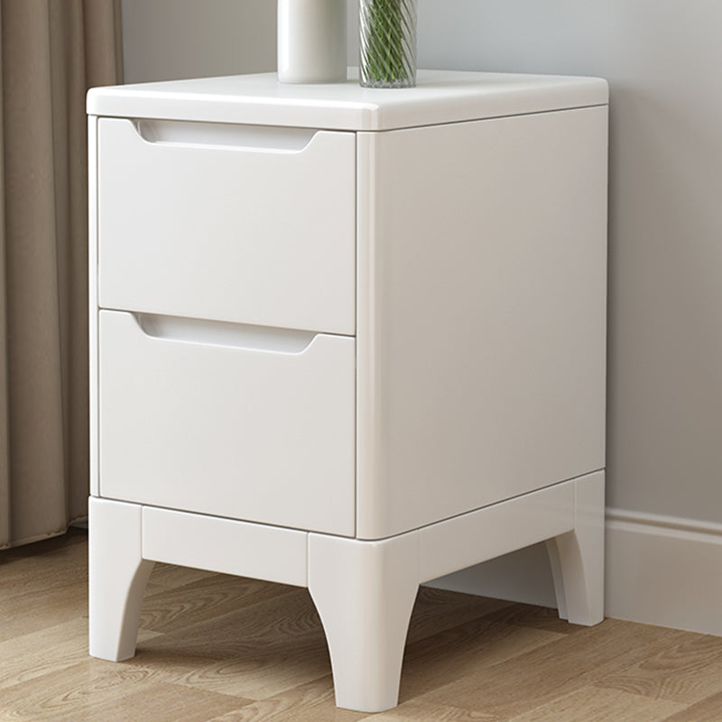Solid Wood Night Table Contemporary Bed Nightstand for Bedroom White 1 Piece Clearhalo 'Bedroom Furniture' 'furn' 'furn_night_stand' 'Furniture' 'night_stand' 'Nightstands' 7808401