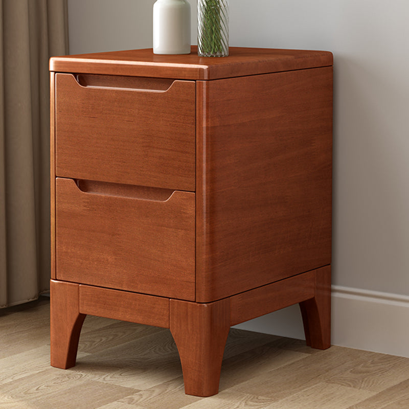 Solid Wood Night Table Contemporary Bed Nightstand for Bedroom Cherry Wood 1 Piece Clearhalo 'Bedroom Furniture' 'furn' 'furn_night_stand' 'Furniture' 'night_stand' 'Nightstands' 7808409